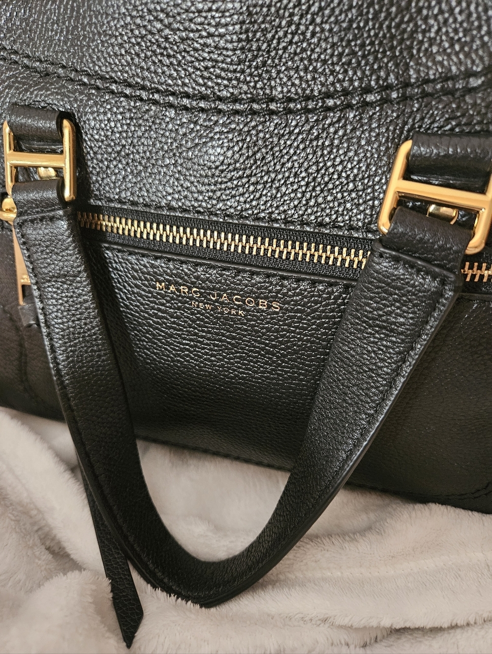 ❤️💕Womens Large Marc Jacobs Black Textured Leather Satchel🩷❣️ - Picture 3 of 7